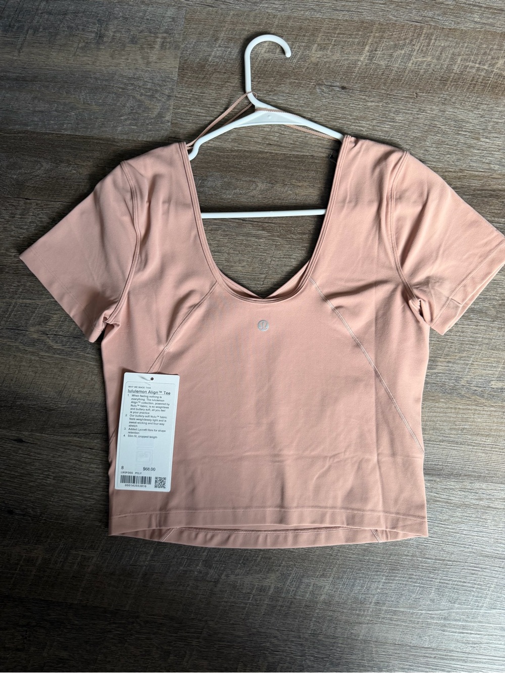 Lululemon Short Sleeve Scoop-Neck Tee in Blush NWT